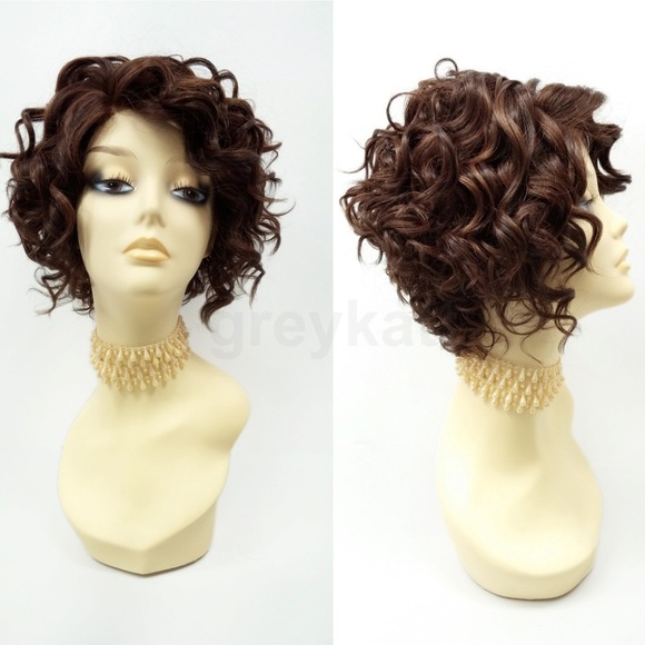 Accessories Dark Auburn Lace Front Heat Safe Short Curly Wig